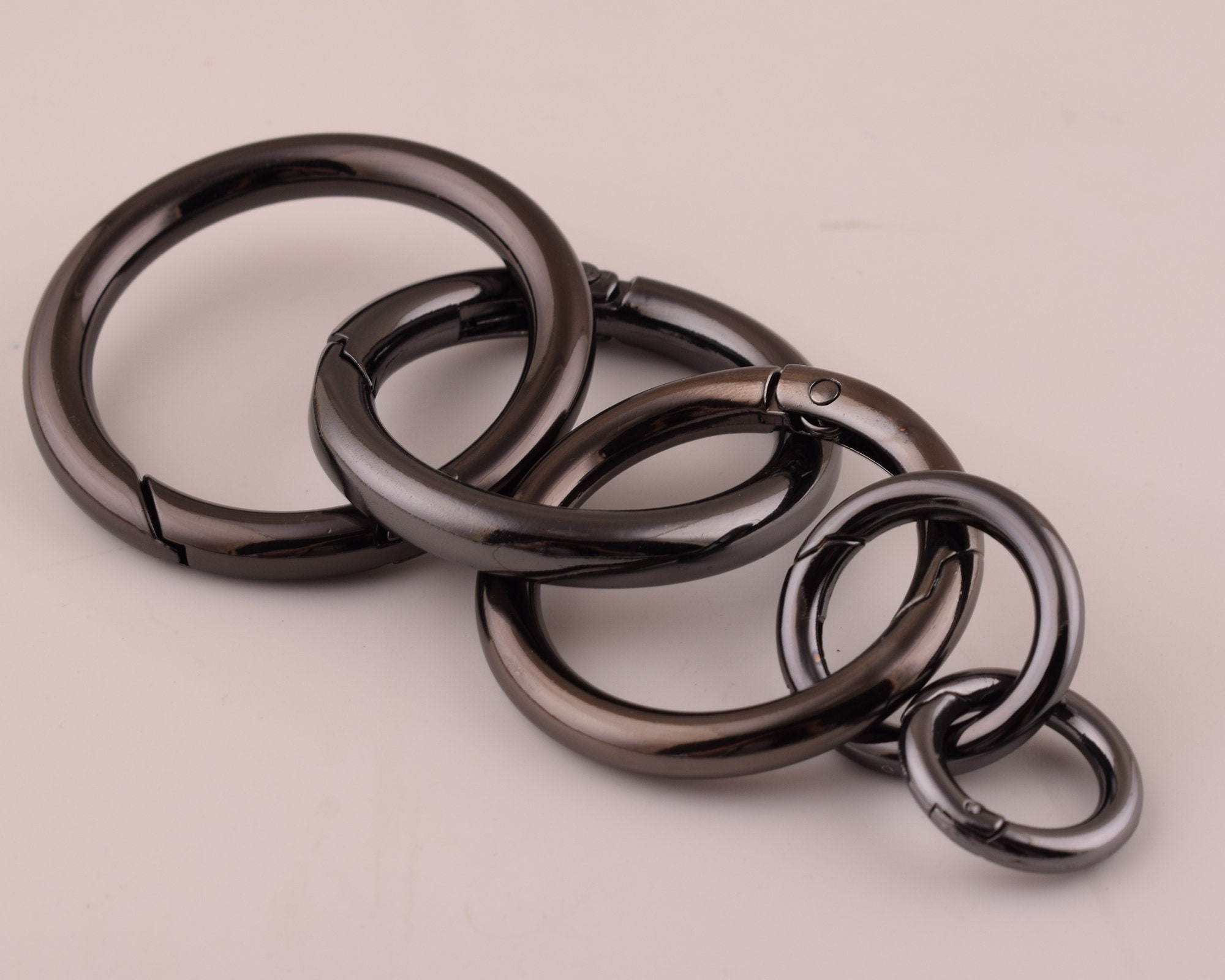 O Ring Spring Gate Ring Metal O Rings Spring Ring Clasp Push Gate Gold  Silver Snap Hooks 18mm 25mm 35mm 40mm 45mm 47mm 60mm 72mm 