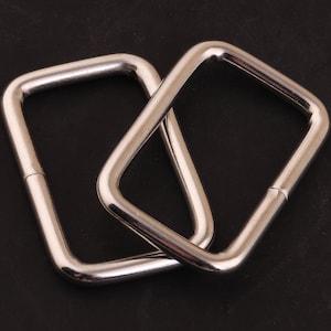 1 inch(25 mm) silver Square Rings Rectangular ring strap rectangle ring Metal Ring Buckles belt Strap purse rings buckles slides for straps
