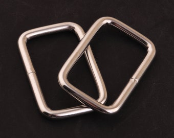 1 inch(25 mm) silver Square Rings Rectangular ring strap rectangle ring Metal Ring Buckles belt Strap purse rings buckles slides for straps