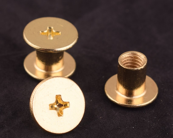 Gold Schraubnieten 20 Sets 10 7 mm Metallknopf Schraube -  Schweiz