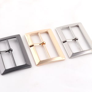 Silver adjusted belt pin buckle,Gold Rectangle Pin Buckle,Gunmetal metal strap buckle,38mm adjustable buckle center bar buckle for bag/strap
