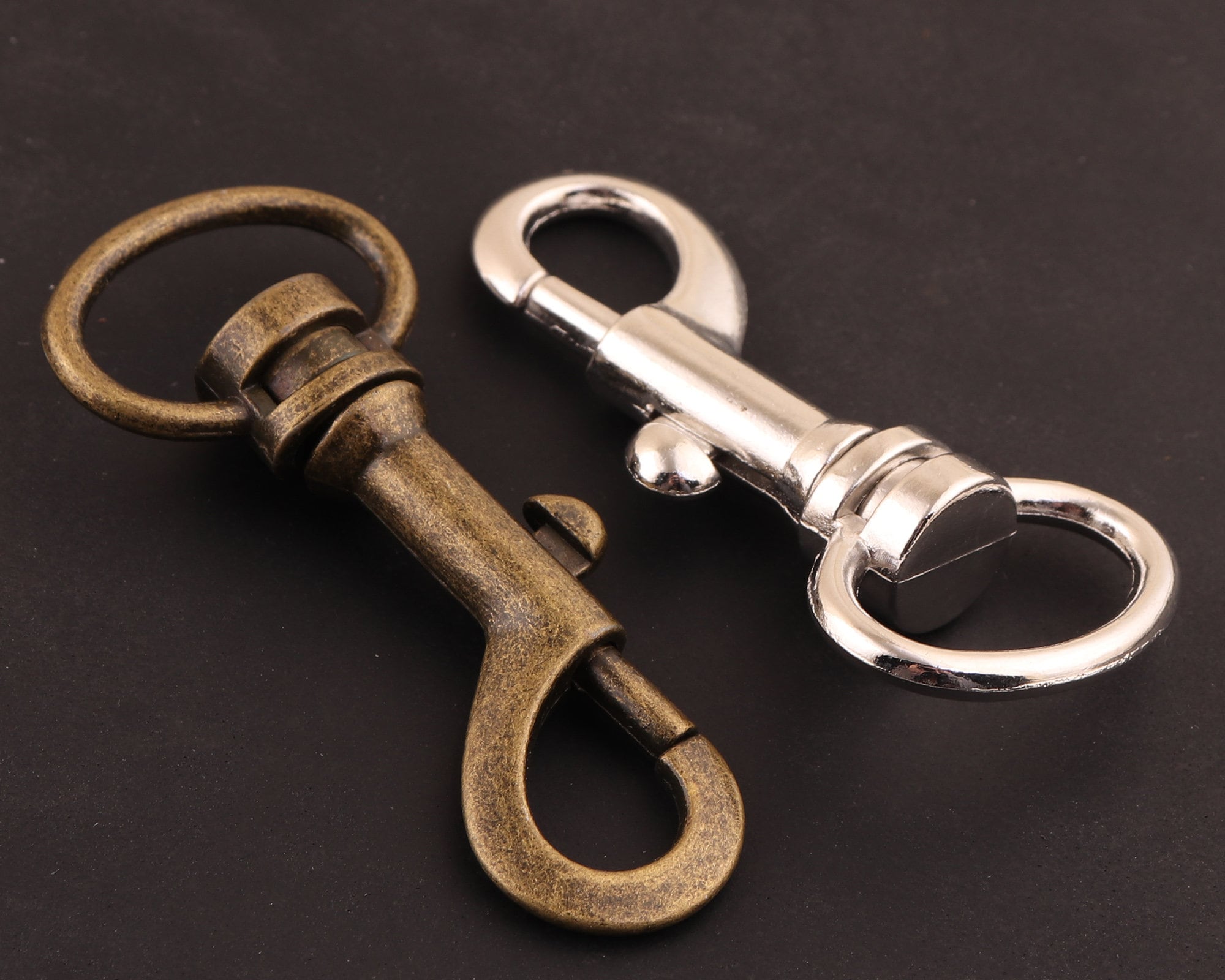 Metal swivel hook silver and bronze key chain clipshooks for Etsy