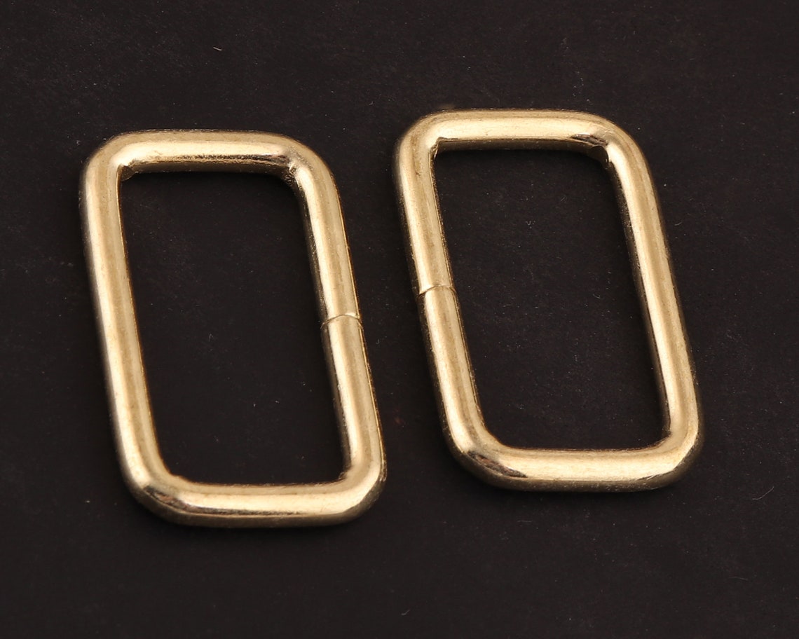 1 Inch Rectangular Wire Loops / Rings-light Gold Rectangle - Etsy