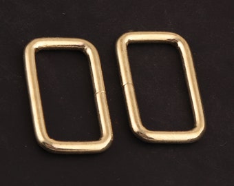 1 inch rechthoekige draad lussen/ringen-licht gouden rechthoek ring, portemonnee hardware benodigdheden, metalen rechthoek gesp ring voor tas riem lus riem
