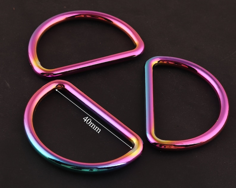 Tęczowy prostokątny pierścień 1-calowy prostokątny pierścień pasek pierścień metalowy prostokątny pierścień klamry i pierścienie D 1- i 2-calowa tęczowa klamra regulacyjna 06