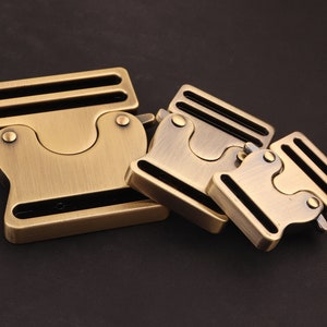 1&quot; Side Release Buckle Metal Buckles Side Release Shackle webbing strap bronze side release buckle for Bag Belt Locks Bracelet Collar-3 size