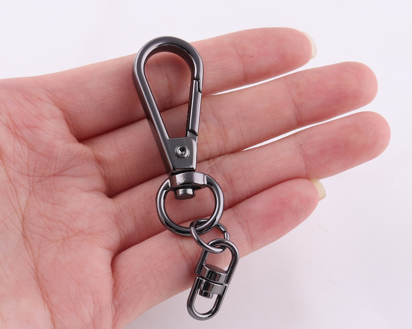 1170mm Swivel Clasp Keychain Push Gate Clasp Gunmetal Etsy