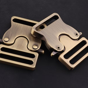 30 mm bronze metal Release Buckle rectangle slider buckles Strap d ring buckle adjustable buckle Release Buckle Clip for Backpack Bag/Locks