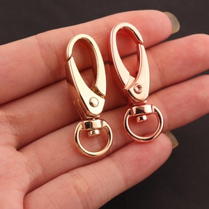 9 mm rose gold and light gold Trigger Snap Hooks /Purse Hook /Key Hook/Swivel Hook Lobster Clasp Purse bag Clasps,strap Purse clip,key clasp
