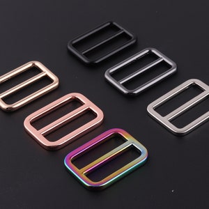 25mm rainbow Adjustable Belt Buckle Slide bar Buckles,Metal Purse clasp backpack Buckles,Bag ring strap buckles Handbag webbing hardware