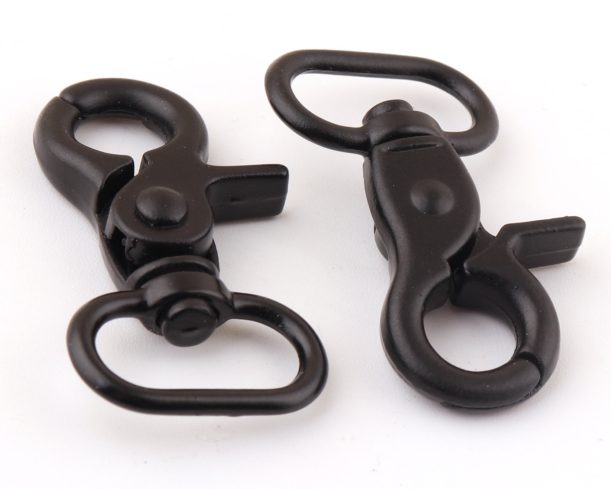 3/4 pouces (20 mm) fermoirs mousqueton pivotants-noir fermoir pivotant-clip pivotant-porte-chaîne-fermoirs à griffes crochet à boucle pivotante pour p