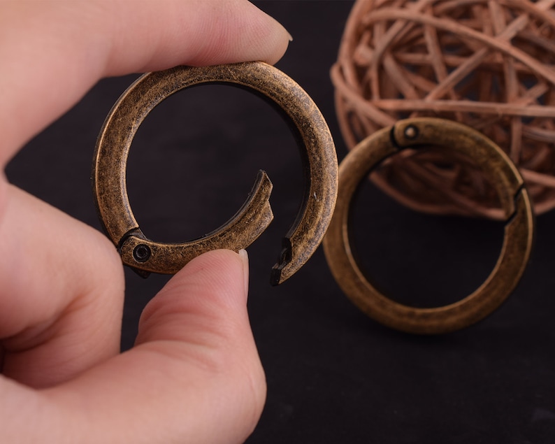1 Inch25mm Spring Gate Ring Bronze Metal O Rings Spring Ring - Etsy