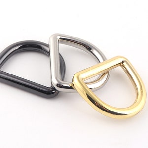 1 inch(24 mm)D-Rings Flat Metal D-ring Purse Belts Strap Loop Findings-Purse rings Strap Rings D buckle ring for Webbing And Leather Craft