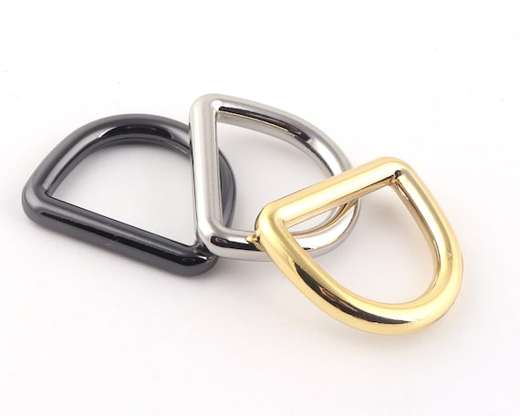 20PCS Metal Belt Bag D Ring Buckle Leather Craft Purse Loops Strap Adjuster 20mm 