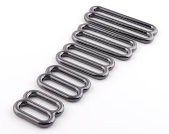 20-50 mm Gunmetal Flat Metal Slide Buckle Triglide Strap Keeper Leathercraft Bag Belt Adjuster Sliders,purse buckle strap buckle adjustable