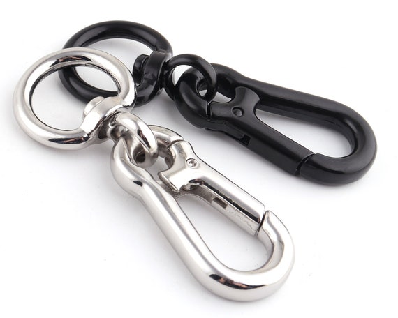 Buy 8420 Mm Silver and Black Swivel Clips,snap Hook Swivels,key