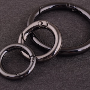 gunmetal O ring Spring gate ring metal o rings spring ring clasp push gate Silver Snap Hooks large swivel shackle 17mm,19mm,39mm size o ring