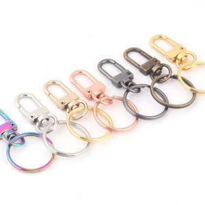 rainbow clasp Swivel clasp clip,Keychain clasp,key clips,lobster clasp,Snap Clip Hook,Flat key ring split ring,swivel snap hook,Parrot Clasp