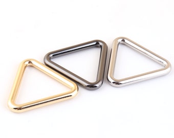 1 1/2 pouce 38 mm or/argent/gunmetal Boucle de ceinture réglable Boucles coulissantes, boucle de sac à main en métal triangle, boucle de sangle Matériel de sangle de sac à main