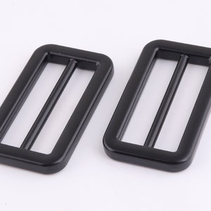 40 mm black slider Adjuster Buckle Metal strap buckle,Alloy Slide Belt Buckle Tri Bar Buckles Strap Buckle metal purse Buckle leather crafts