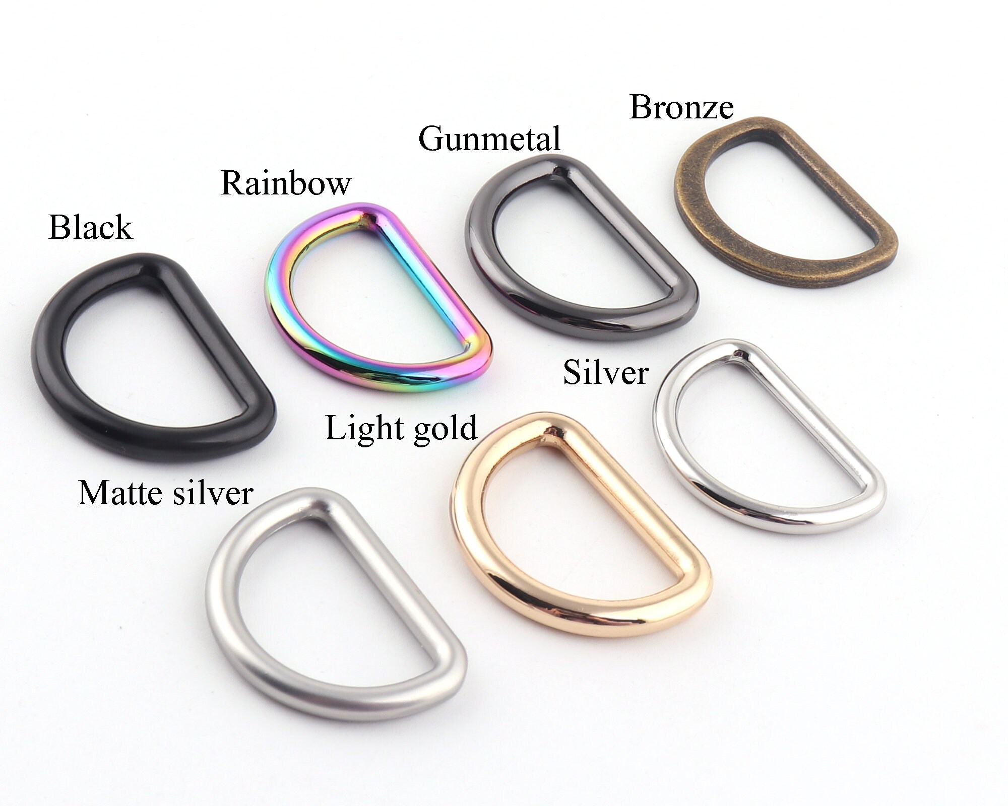 Metall-D-Ringe 1-Zoll-Bügel-Ring-Geldbörse-Ringe Flache Verbinder