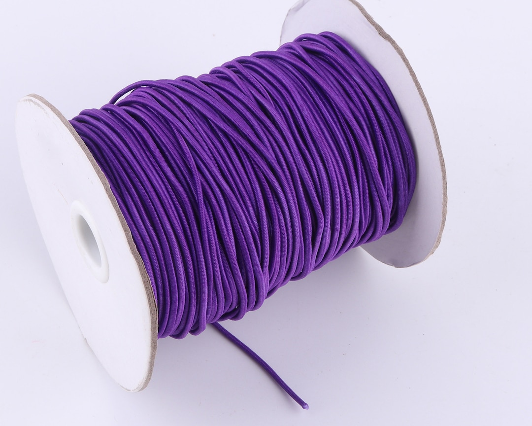 60 Stück Elastische Stachelschnur Schwarz - Gummibänder Mit Metallenden