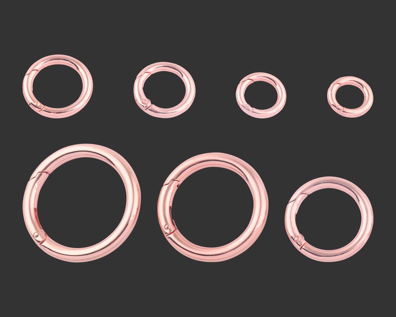 Rose Gold Metal Spring Round O ring Gate Ring Swivel Shackle Cla Rose Gold Metal Spring Round O ring Gate Ring Swivel Shackle Cla