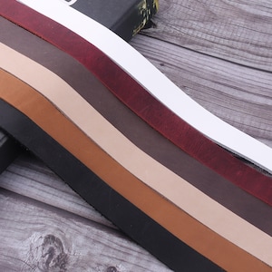 3/4 "breites Naturleder Blank Strip Strap-flache Lederriemen für Gürtel, gegerbtem Lederstreifen, Geldbörsenband, echter Riemengriff für Taschengurte
