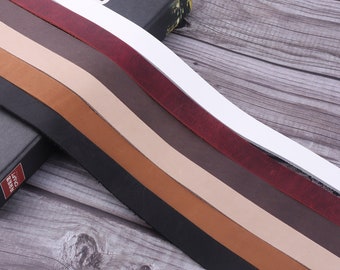 3/4 "breites Naturleder Blank Strip Strap-flache Lederriemen für Gürtel, gegerbtem Lederstreifen, Geldbörsenband, echter Riemengriff für Taschengurte