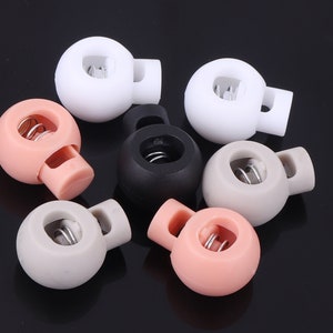 Plastic Cord Stopper Locks Single Hole Toggle Cylinder Cord Lock for 4-9mm elastic cord Cord Locks Round Lock Stopper Toggle Lock supply