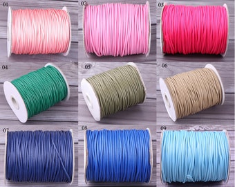 colorful Korea Waxed Polyester Cord 2mm Thread Wire,Jewelry Beading Bracelet Necklace,Korean Cord,Environmental Korean Waxed Polyester Cords