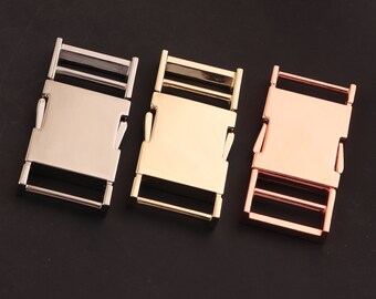 1 inch (24mm) Strap Flat Metal Quick Side Slide Release Buckle silver,light gold and rose gold buckle for Backpacks Webbing,Clip Lock,Strap