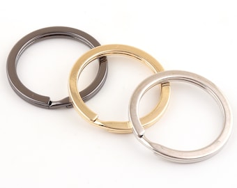 25mm Flat Split Rings for Key Ring and Key Chains -30pcs -1inch flat key rings -gold,gunmetal silver split ring wire Split Ring,jump ring
