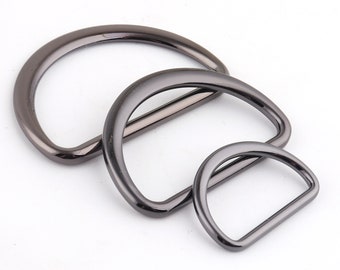 Gunmetal d ring-metal d rings purse ring-D-rings bag findings,bag rings D Shape Ring strap rings purse hardware Handbag Bag Making Supplies