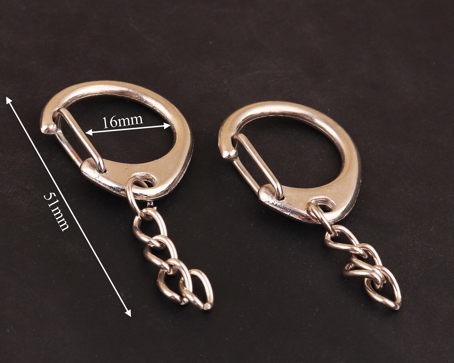 1651mm Swivel Clasp Keychain Push Gate Clasp Silver Keychain Etsy