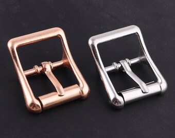 3/4"(20 mm)Silver and rode gold Square Belt Buckle Single Prong Strap Buckles,metal buckle and purse buckle Finding Purse Making Accessories