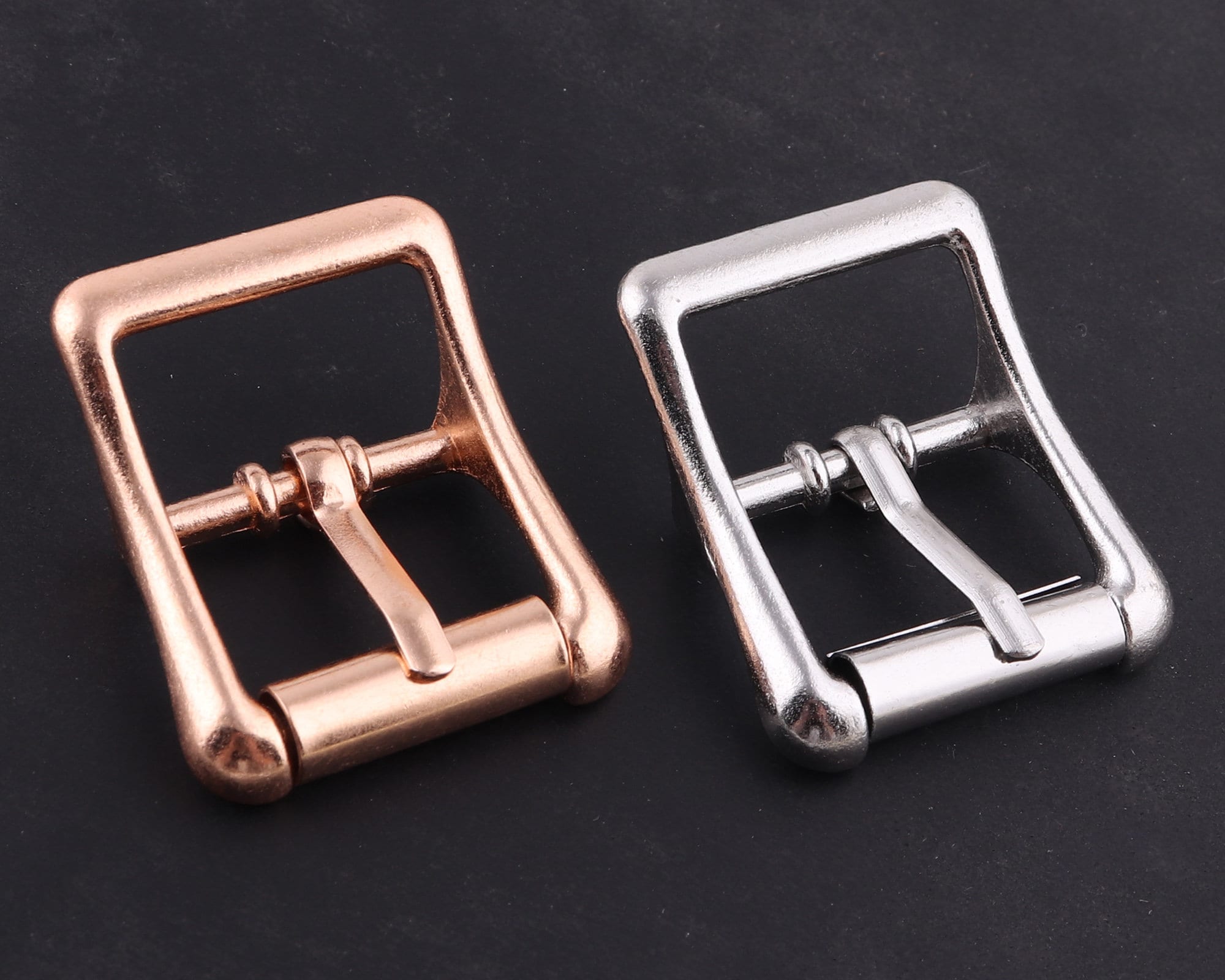 3/4"(20 mm)Silver and rode gold Square Belt Buckle Single Prong Strap Buckles,metal buckle and purse buckle Finding Purse Making Accessories
