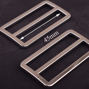 4 pcs silver 45 mm Slider Belt Buckle,Adjuster Buckle alloy-Tri Bar Buckles Strap Buckle purse Buckles for buckle collar/leather accession