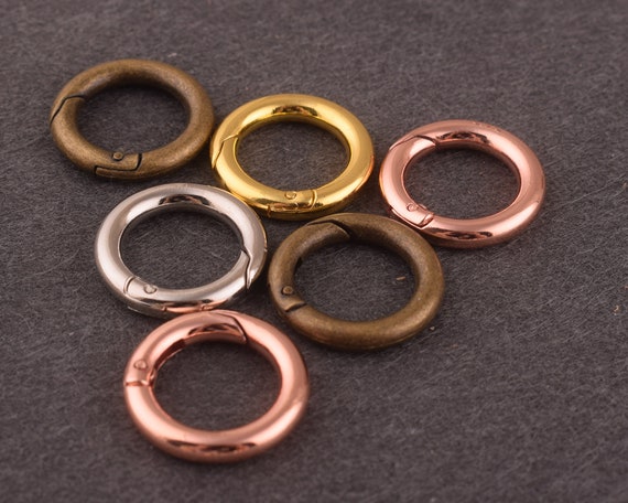 30pcs Gold o rings 1/2inch(13mm) inner Small o-Rings buckles Jewelry  Making Jump Ring for Sewing Straps Purse Rings Strap Rings