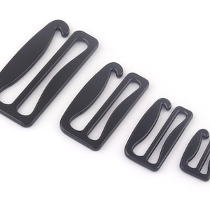 18-38mm Gunmetal Swimsuit Bra Strap G Hooks Replacement Bra Strap