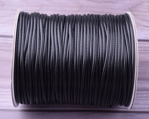Black Korean Waxed Cord String Thread 2.0mm for Bracelet Cord | Etsy