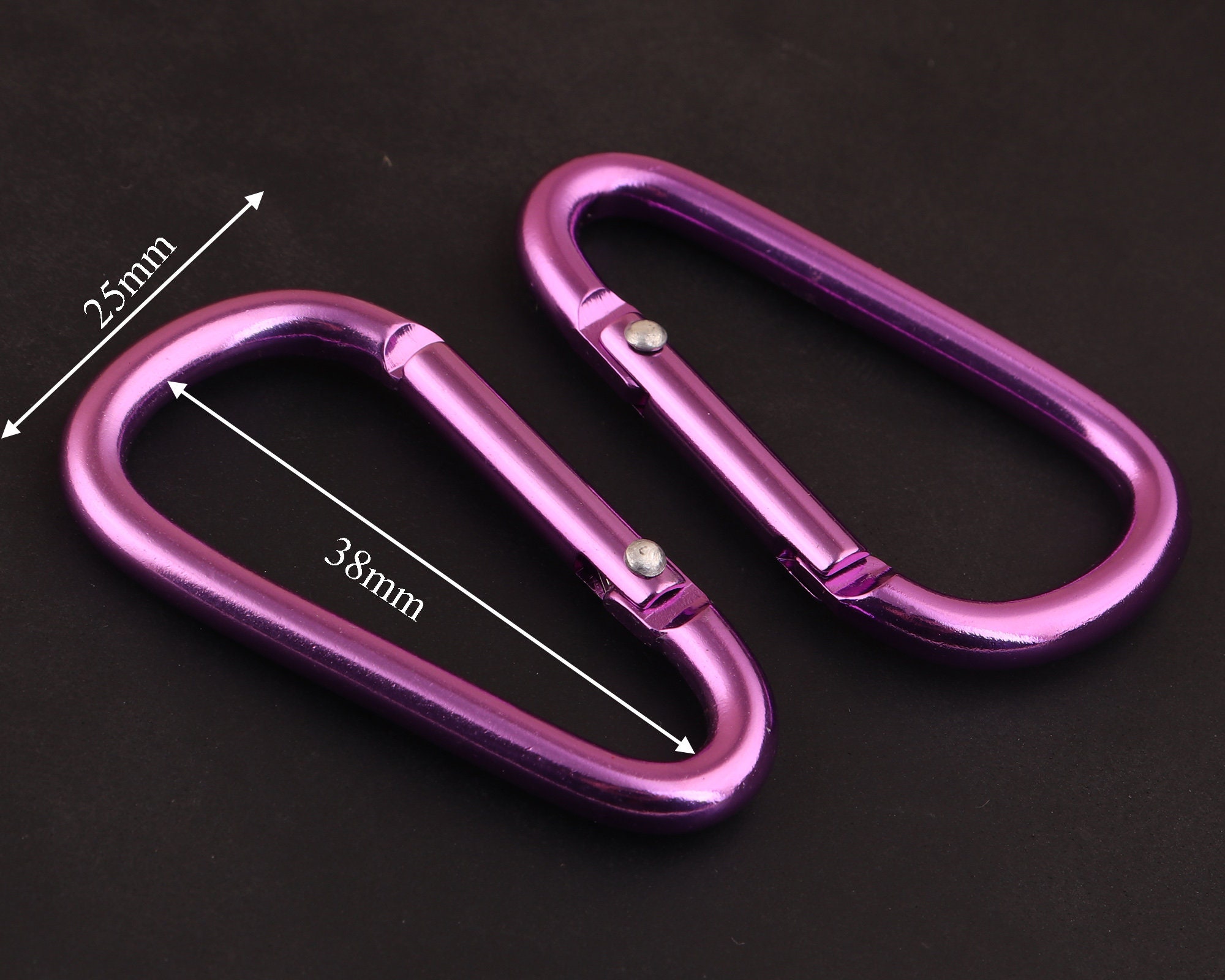 Purple Carabiner D Buckle,38*25mm Climbing Keychain Clip,key Ring