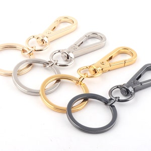 lobster clasp key hook chain,Large Keychain Key Ring With Lobster Swivel Clasps for Adding Lanyards Charm,Split key ring for keychain making