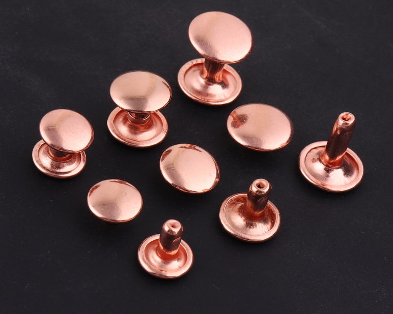 Rose Gold Double Cap Rivetsstud Rapid Rivets Leather Craft Etsy
