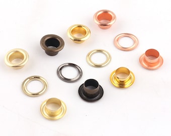 6mm colorful Round Eyelets Hole Grommets Eyelet with Washer Metal Eyelets tiny Eyelet Grommet for Leather craft Clothing Scrap booking Craft