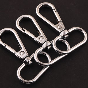 1inch 25mm silver swivel clasp swivel hook purse hook push gate snaps hook key swivel hook For Keychains Purse clasp,diy strap Purse hook image 4