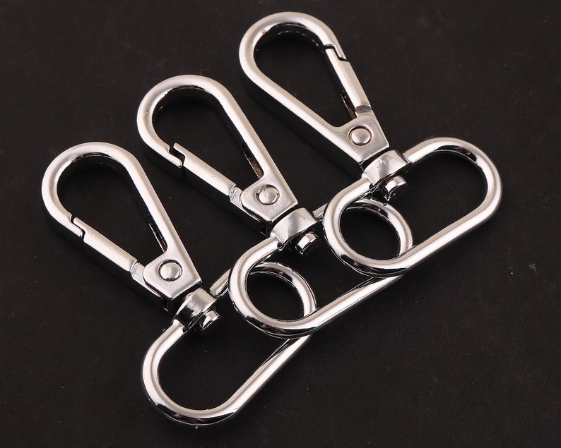 1inch 25mm silver swivel clasp swivel hook purse hook push gate snaps hook key swivel hook For Keychains Purse clasp,diy strap Purse hook image 4