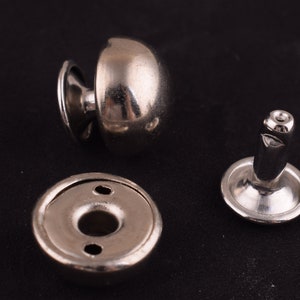 50 sets 12*11 mm silver Studs Rivets Metal Button Double Head Rivets Purse Notions Studs,Copper metal Rivet for straps/key chain/dog collar