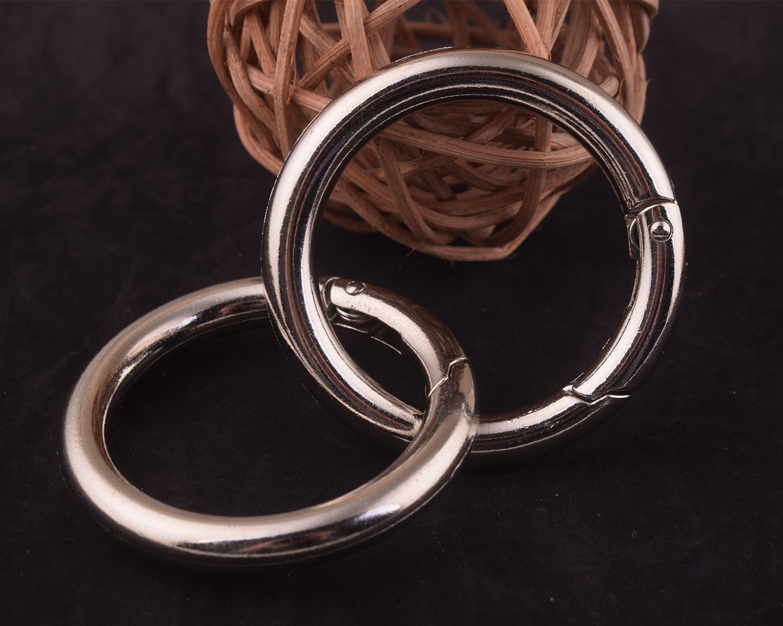 33mm Round Ring Gate Gold/silver/rose Gold/gunmetal Spring Etsy
