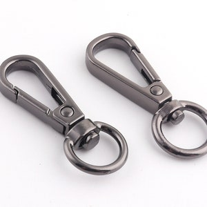 Gunmetal swivel snap hooks,11mm swivel clasps Trigger Snap Hook,metal swivel buckle For Key chains,Bag,diy Purse Making Lobster Swivel Clasp